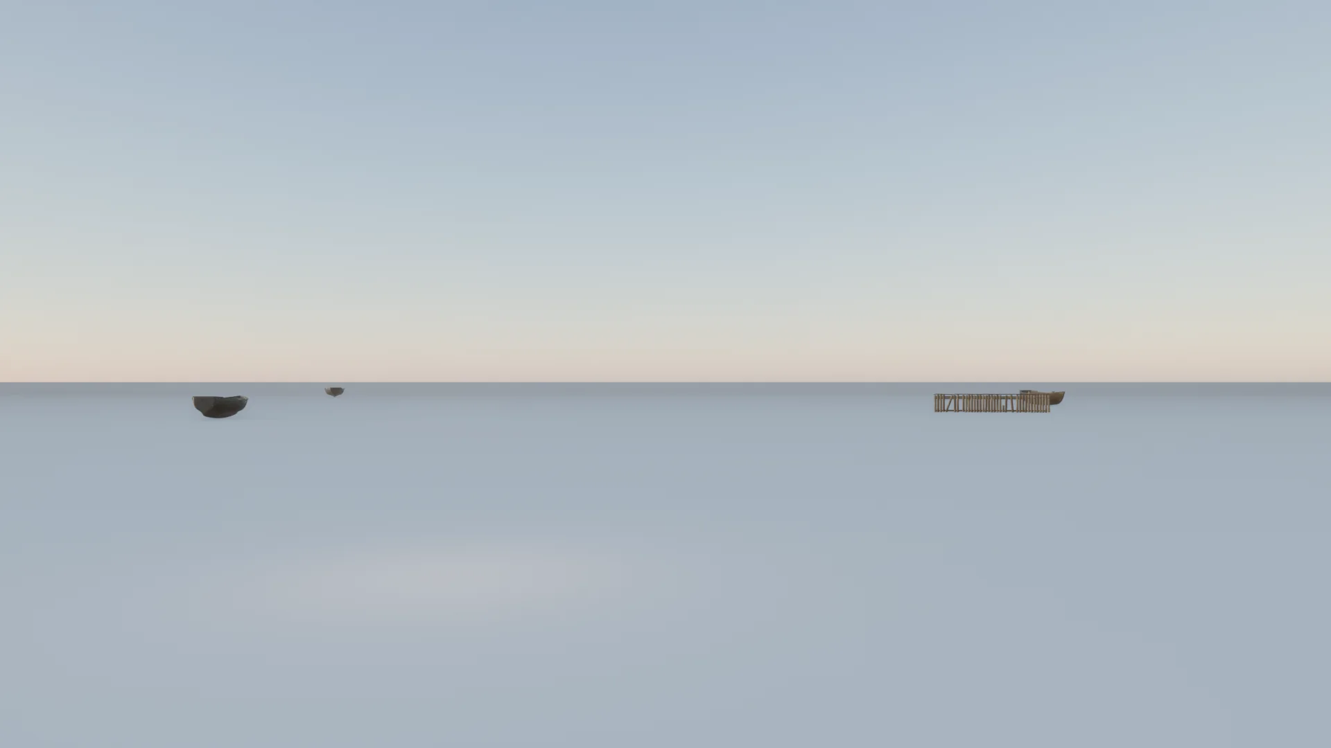 霧の海。海と空の境目が消えかけている。